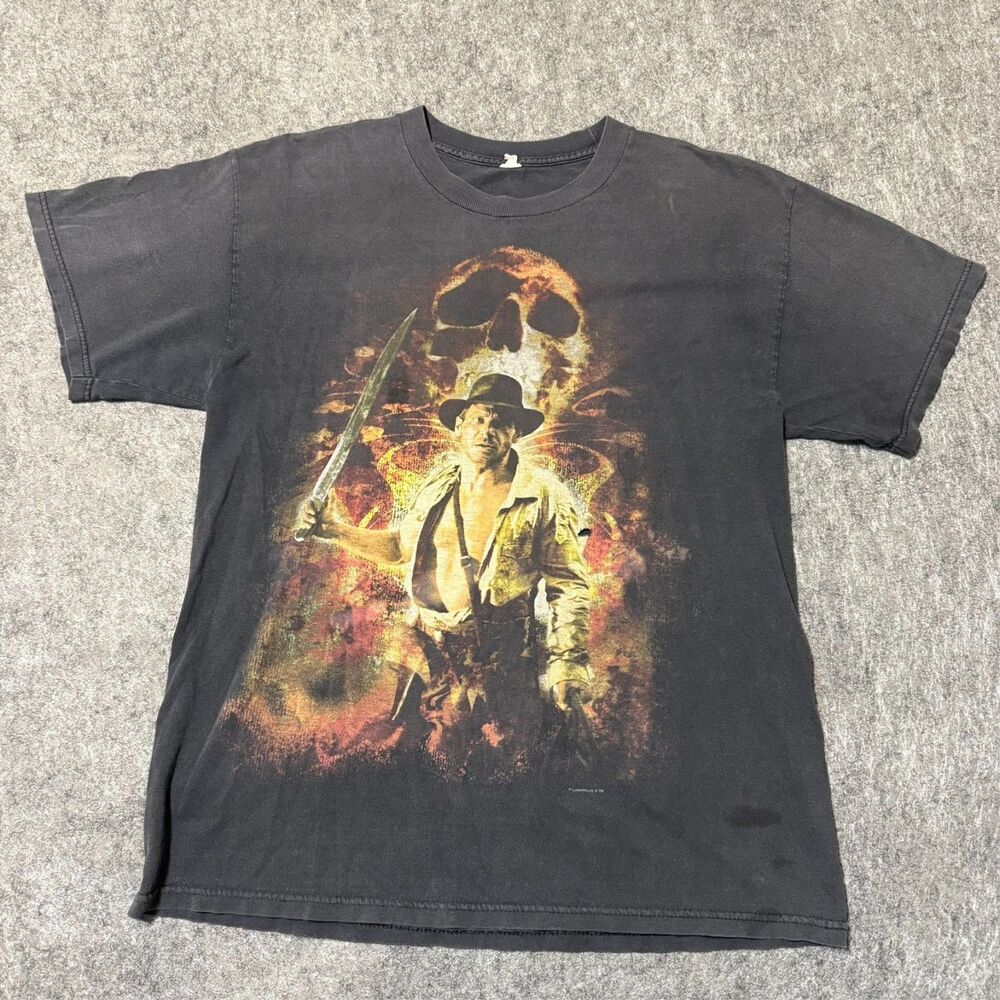 Vintage 00S Alstyle Mens T-Shirt Size M Indiana Jones Harrison Ford Lucas Films